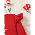 thumbnail image 5 of WIBACKER Merry First Christmas Baby Girl Outfit Newborn Fall Onesie Bell Bottoms Bow 3pcs Set Romper Pants Clothes 0-3 Months, 5 of 10