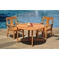 thumbnail image 2 of Grade-A Teak Dining Set: 2 Seater 3 Pc: 48" Round Butterfly Table And 2 Osborne Arm Chairs Outdoor Patio WholesaleTeak #WMDSWVm, 2 of 6