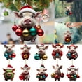 thumbnail image 3 of 10pc Christmas Hat Decoration Lovely Cartoon Car Pendant Decoration for XmasTree Pendant Home Party Gift, 3 of 9