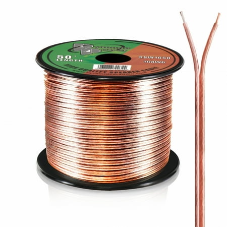 PYRAMID RSW1650 - 16 Gauge 50 ft. Spool of High Quality Speaker Zip