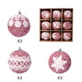 thumbnail image 2 of 9Pcs 8Cm Colorful Knitted Patterns Foam Christmas Ball Ornament Set For Tree And Party Decor, 2 of 5