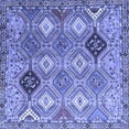 thumbnail image 1 of Ahgly Company Machine Washable Indoor Square Persian Blue Traditional Area Rugs, 7' Square, 1 of 4