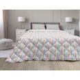 thumbnail image 1 of Abstract Comforter & Sham Bedding Set, Colorful Happy Illustration of Grunge Style Colorful Stripes in Summer Colors, 3 pcs Duvet Set Microfiber Filling Quilt, 5 Sizes, Multicolor, by Ambesonne, 1 of 4