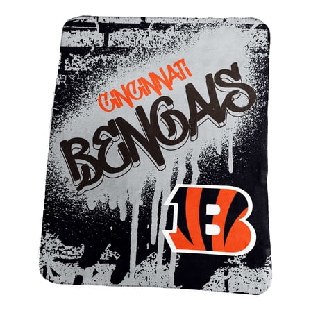 Logo Brands Cincinnati Bengals 50" x 60" Classic Graffiti Fleece Throw Blanket