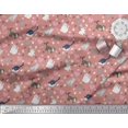 thumbnail image 3 of Soimoi Georgette Viscose Fabric Heart,Footprint & Cat Animal Decor Fabric Printed Yard 42 Inch Wide, 3 of 3