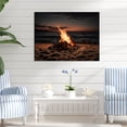 thumbnail image 2 of Designart "Sunset at the Beachside Pier II" Nautical & Beach Metal Wall Art, 2 of 5