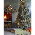 thumbnail image 3 of Summer Lemon Christmas Tree Skirt 48 Inches Large Christmas Skirt Tree, Yellow Fruits Botanical Green Plaid Tree Skirt Christmas Decorations for Fireplace Party Holidays Indoor Outdoor, 3 of 7