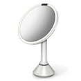 thumbnail image 7 of simplehuman 8" Round Sensor Makeup Mirror with Touch-Control Dual Light Settings, 5x Magnification, Rechargeable and Cordless, White Stainless Steel, 7 of 7