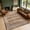 Brown, variant on Toyoso 5'x7' Southwestern Tribal Area Rug, Boho Geometric Silicone Carpet, 0.25" Low Pile Machine Washable Floor Rug, Non-Slip Heritage Pattern Rug for Living Room and Master Bedroom Decor