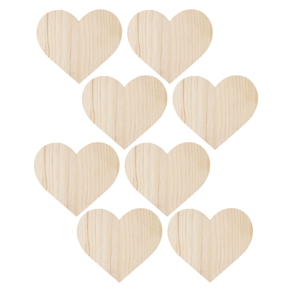 9” Heart Wood Plaque by Make Market - Unfinished Wood Plaque for Projects - Decoration - Arts & Crafts - Bulk 8 Pack