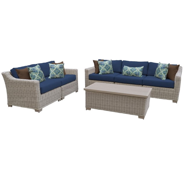 Ensemble de Meubles de Patio en Osier d'Extérieur 6 Pcs 06p