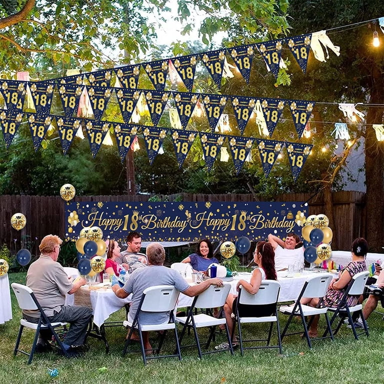 SPECOOL 18th Birthday Decorations for Boys Men, Blue Gold Theme Party Decor, Blue Gold Latex Balloons and Happy 18th Birthday Banner, Happy 18th Birthday Party Anniversary Supplies - Walmart.com SPECOOL 18th Birthday Decorations for Boys Men, Blue Gold Theme Party Decor, Blue Gold Latex Balloons and Happy 18th Birthday Banner, Happy 18th Birthday Party Anniversary Supplies - Walmart.com