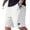 White, variant on Mens Casual Shorts Loose Fit Comfy Summer Vacation Beach Shorts with Pockets Drawstring Travel Short Pants White XL(XL)