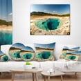 thumbnail image 3 of Designart Yellow Stone Pool Panorama - Landscape Printed Throw Pillow - 18x18, 3 of 4