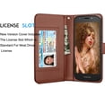 thumbnail image 6 of Moto E5 Play Case, Motorola E5 GO Wallet Case, Moto E5 Cruise PU Leather Case, Tekcoo Luxury ID Credit Card Slots Holder Carrying Folio Flip Cover [Detachable Magnetic Hard Case] Kickstand -Brown, 6 of 7