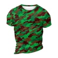 thumbnail image 6 of Men'S Camouflage T-Shirt Sports Fitness Short Sleeve Military Camo Crewneck Vintage Shirt,Wine 6XL, 6 of 6