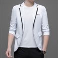 thumbnail image 6 of Gvdentm Men's Blazer Casual Sport Coats Slim Fit One Button Suit Jacket White Blazer for Men,5XL, 6 of 7