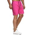 thumbnail image 2 of Abcnature Men's Athletic Shorts, Sports Gym Running Short Pants, Fashion Man Solid Elastic Waist Mid Waist Loose Pockets Bandage Shorts, Cargo Casual Hiking Shorts Watermelon Red M, 2 of 3
