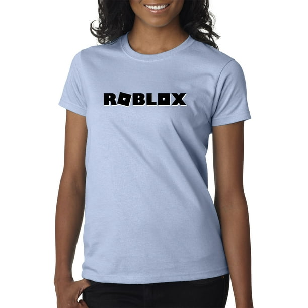 New Way New Way 1168 Women S T Shirt Roblox Block Logo Game Accent 2xl Light Blue Walmart Com Walmart Com - quit roblox shirt