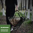 thumbnail image 6 of Milue Metal Firewood Rack with Oxford Cloth Carriers Bag Outdoor Camping Wood Stand, 6 of 10