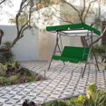 thumbnail image 2 of Swing Canopy Cover 190T Oxford Cloth Waterproof Swing Sunshade for Outdoor Patio Courtyard Blue, 2 of 5
