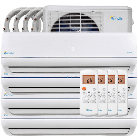 UPC 893088008217 product image for Senville 48000 BTU Four Zone Mini Split Air Conditioner Heat Pump | upcitemdb.com