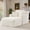 White, variant on QuzyAor 65.4" Corduroy Boneless Chaise Lounge Sofa, Oversized Reading Chair with 3 Pillows, Deep Seat for Living Room Bedroom, Black