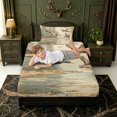 thumbnail image 3 of Manfei Watercolor Mallard Duck Fitted Sheet Queen,Farmhouse Bird Bedding,3pcs,1 Fitted Sheet and 2 Pillowcases, 3 of 6