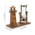 thumbnail image 2 of MUSEYA Hourglass Shape Decoration Plastic Timer Golden Retro Decor For Home Office 1Set, 2 of 6