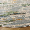 thumbnail image 3 of SAFAVIEH Madison Orlando Abstract Area Rug, Green/Blue, 6'7" x 6'7" Round, 3 of 7