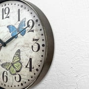 Westclox 12 Round Butterfly Wall Clock