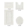 thumbnail image 2 of Better Trends Bathroom Rugs 4 Piece Set 100% Cotton Soft Seat Covers, Water Absorbent, Reversible, Machine Washable for Bathroom Decor Toilet Base Contour, Lid Cover Ivory Lux Collection, 2 of 4
