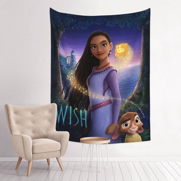 Wi-sh Tapestry Anime Poster Large Background Wall Art Bedroom Wall Decor for Birthday Party 29x37in