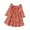 Red, variant on Toddler Girls Casual Dresses Autumn Square Collar Floral Long Sleeve Printed Princess Formal Dress Size 7 Y