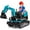 Blue, variant on 2 IN 1 12V12AH Powered Kids Ride on Excavator Bulldozer 360°Electric Traxcavator 3-Speed w/Music,Toolbox,Remote Control（Red）