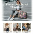 thumbnail image 5 of Tote Bag for Women - Pioneer Flower Shoulder Bag - Large Utility Work Duffle Bag with Zipper Handbag for Travel, Work, Sprots, 5 of 5