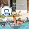 thumbnail image 2 of GoSports Splash Hoop PRO Swimming Pool Basketball Game - Includes Poolside Water Basketball Hoop, 2 Balls and Pump - White, 2 of 5