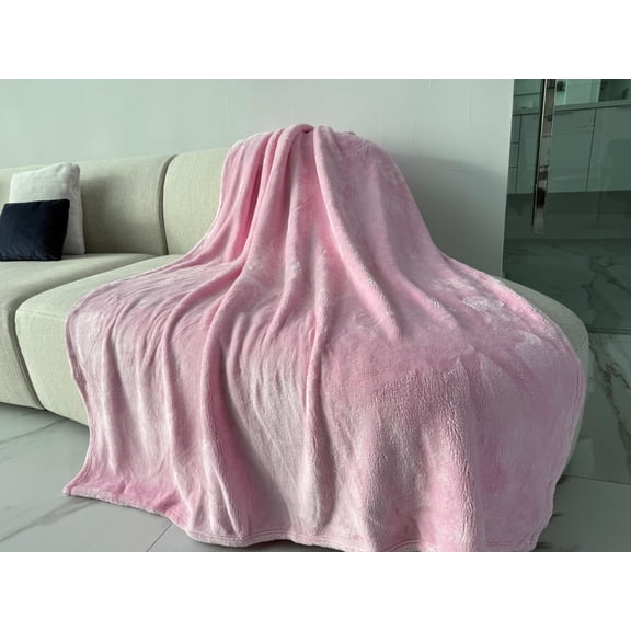 Stanzadeals Ultra-Soft Plush Blanket – Pink, 50x60 inches