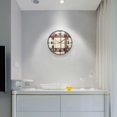 thumbnail image 5 of Yayeee Wall Clock Battery Operated 9.5" Silent Quartz Non-Ticking for Living Room Decor, Cream Plaid, 5 of 8