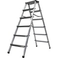 thumbnail image 1 of Escalera Plegable de Tijera CONALUM, Taburete Aluminio con Escalón Ancho de 5 Peldaños para 150 kg., 1 of 6