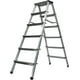 thumbnail image 1 of Escalera Plegable de Tijera CONALUM, Taburete Aluminio con Escalón Ancho de 5 Peldaños para 150 kg., 1 of 6