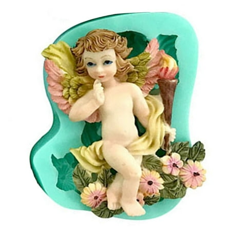 

1 Pc European Style Retro Oil Painting Style Angel Fondant Silicone Mold Candy Biscuit Chocolate Cake Decorating Clay Molds