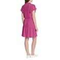 thumbnail image 6 of London Times V Neck Short Butterfly Sleeves Pull Over Short Jersey Dress by Curated Brands, 6 of 6