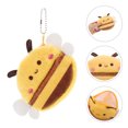 thumbnail image 2 of ColoMX Monedero pequeño de peluche de abeja, lindo llavero de animal, billetera, mini juguete de abeja de peluche, llavero de abeja difusa para bolsos, mochilas, monederos, adorno, 2 of 8