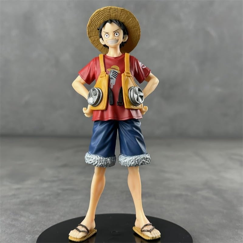 Newly Luffy Figure Standing Theater Luffy No.1 No.6 Action Figures 17cm/6.7inch PVC Characters Handicrafts Souvenirs for Anime Fans Gifts (No.1)