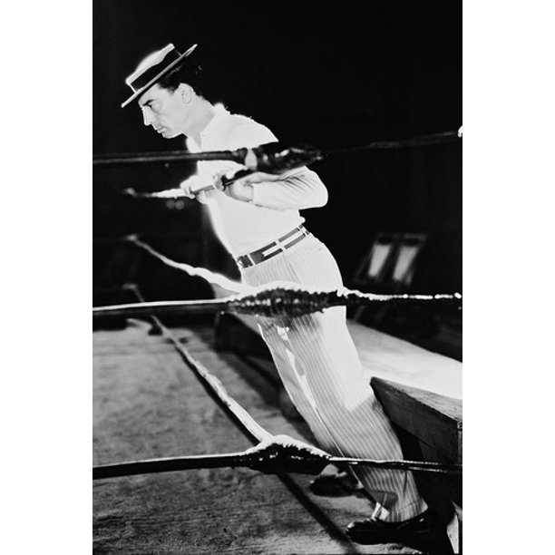 Buster Keaton 24x36 Poster Leaning on Boxing Ropes