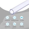 thumbnail image 3 of Uxcell Clear Rigid Pipe 15mm(5/8") ID 20mm(3/4") OD 14" High Impact, Clear Blue, 3 of 6