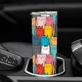 thumbnail image 4 of Skinny Tumbler Gift for Men Women, Cute Cat Tumbler Cup with Straw Lid 20 OZ, Stainless Steel Insulated Vacuum Slim Travel Coffee Mug, 4 of 6