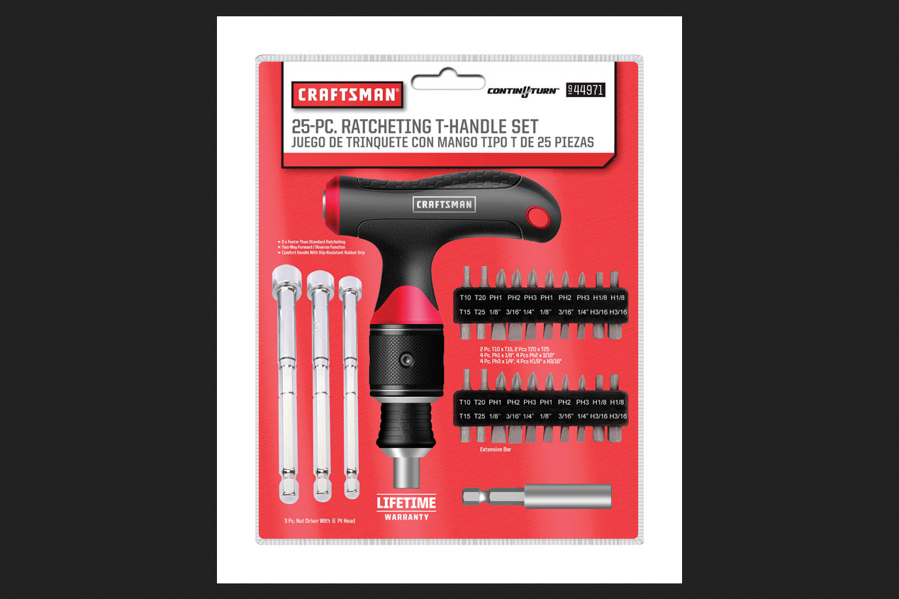 Hand Tools CRAFTSMAN 944971 25 Piece Ratcheting THandle Set Tools