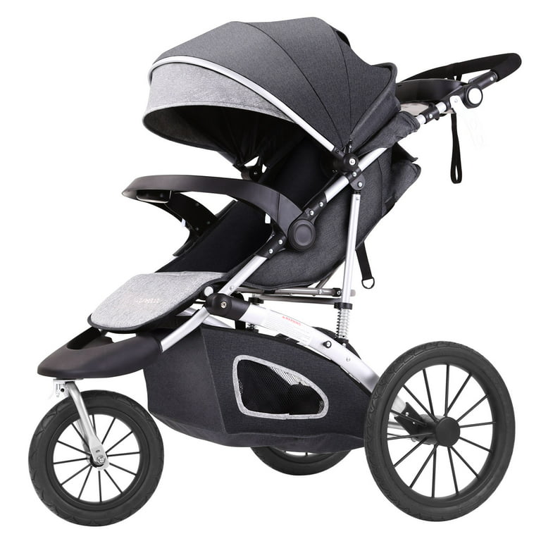 Withered fort sejr Cynebaby Jogging Stroller 3 Wheels Compact Light Weight Stroller for Babies  and Toddlers Infant - Walmart.com